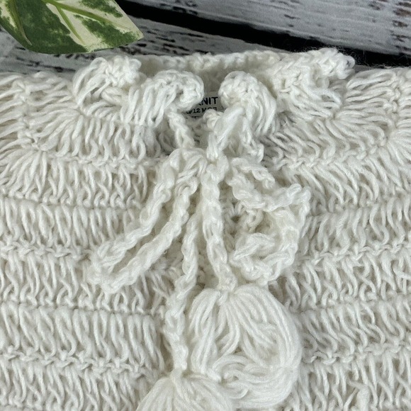 Vintage Knit Crochet Baby Infant White 3 Piece Sweater Hat Bootie Set 1000R - Picture 8 of 11